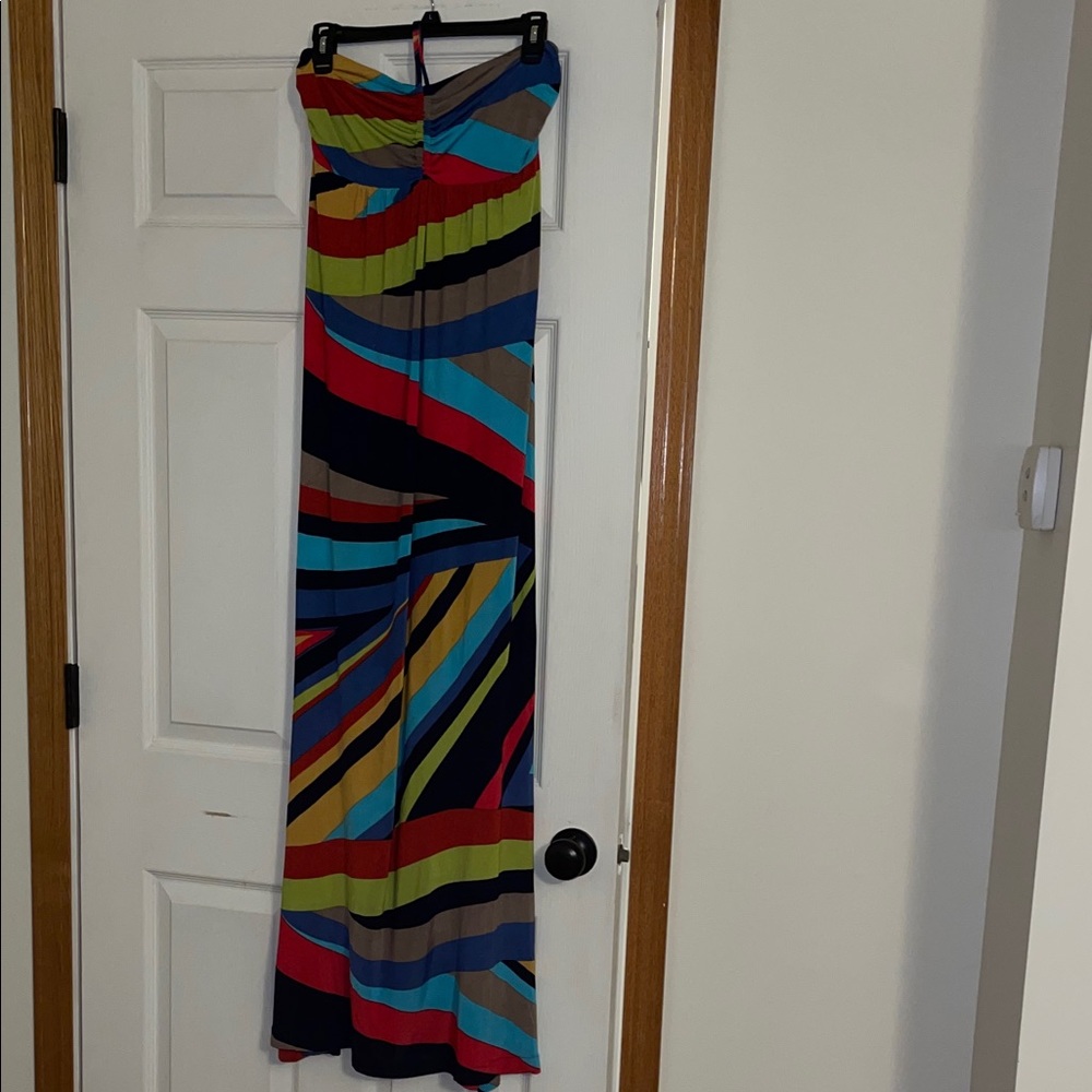 Colorful Striped Maxi Dress
